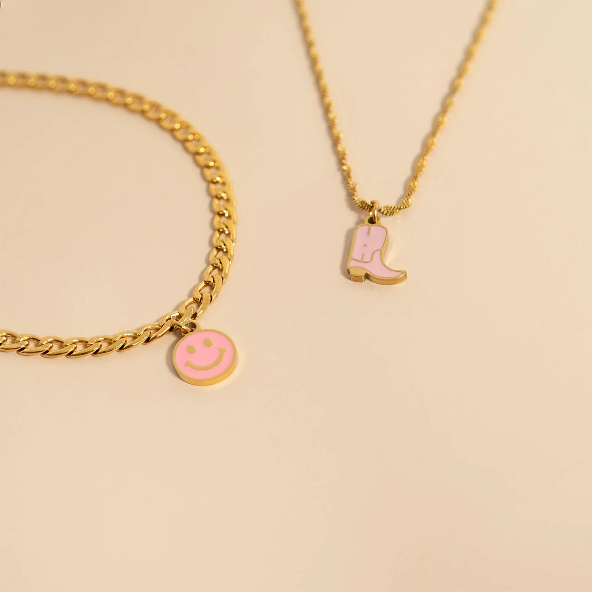 Pink Cowgirl Boot Charm