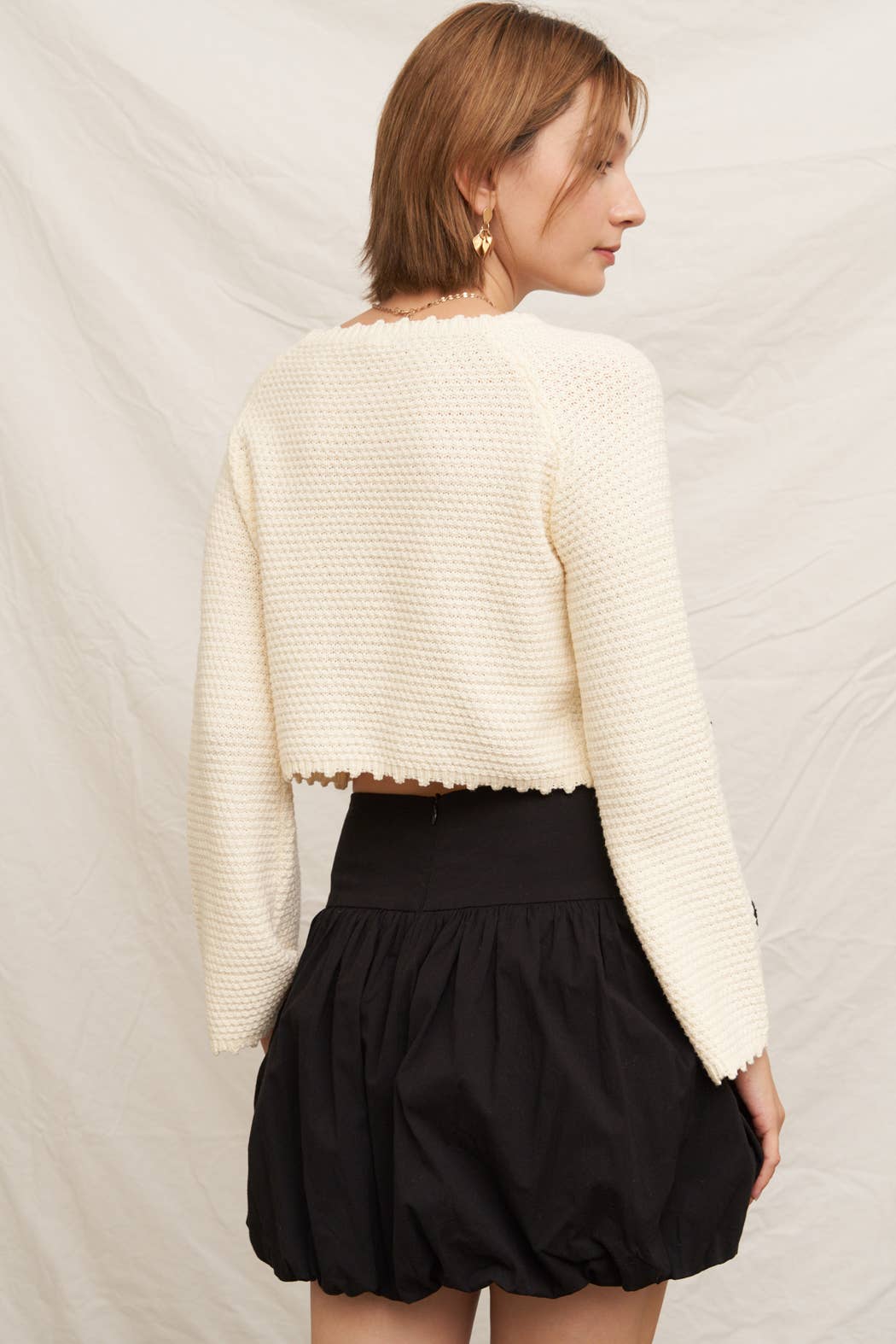 Ditsy Daisy Crop Sweater