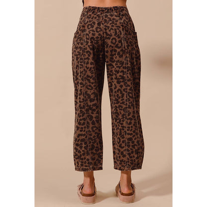 Leopard Barrel Jeans