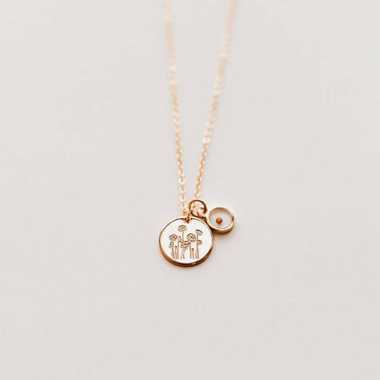 Poppy Necklace with Mustard Seed