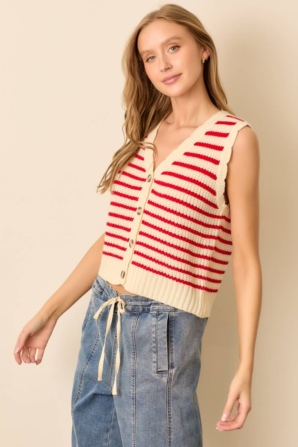 Ribbon Sweater Vest