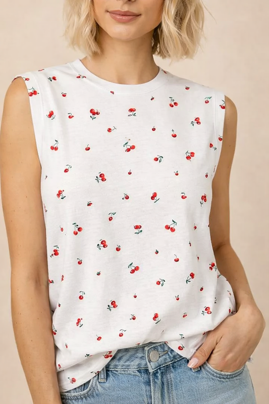 Cherry Pie Sleeveless Tee