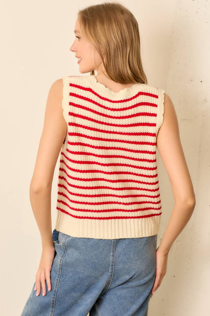 Ribbon Sweater Vest