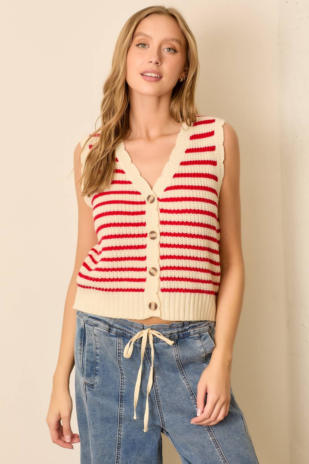 Ribbon Sweater Vest